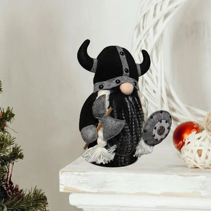 Nordic Viking Gnomes Durable And Reusable Resin Tabletop Statue Decor Plush Gnome Doll Decoration For Fireplace Christmas Tree