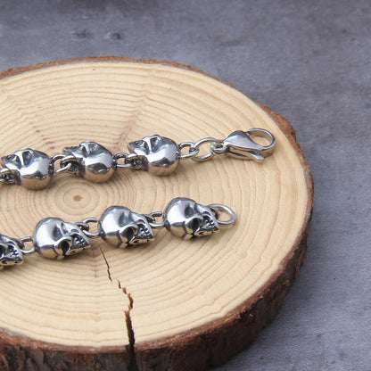 Stainless steel skull chain necklace stainless steel