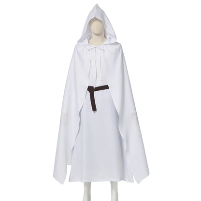 Medieval Tunic Cloak Outfit for Men Halloween Costume Adult Witch Pagan Friar Costumes