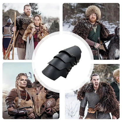 Medieval Bracers Medieval Arm Guard Bracers Cosplay Arm Bracers PU Leather Costume Bracer Viking Bracers For Historical