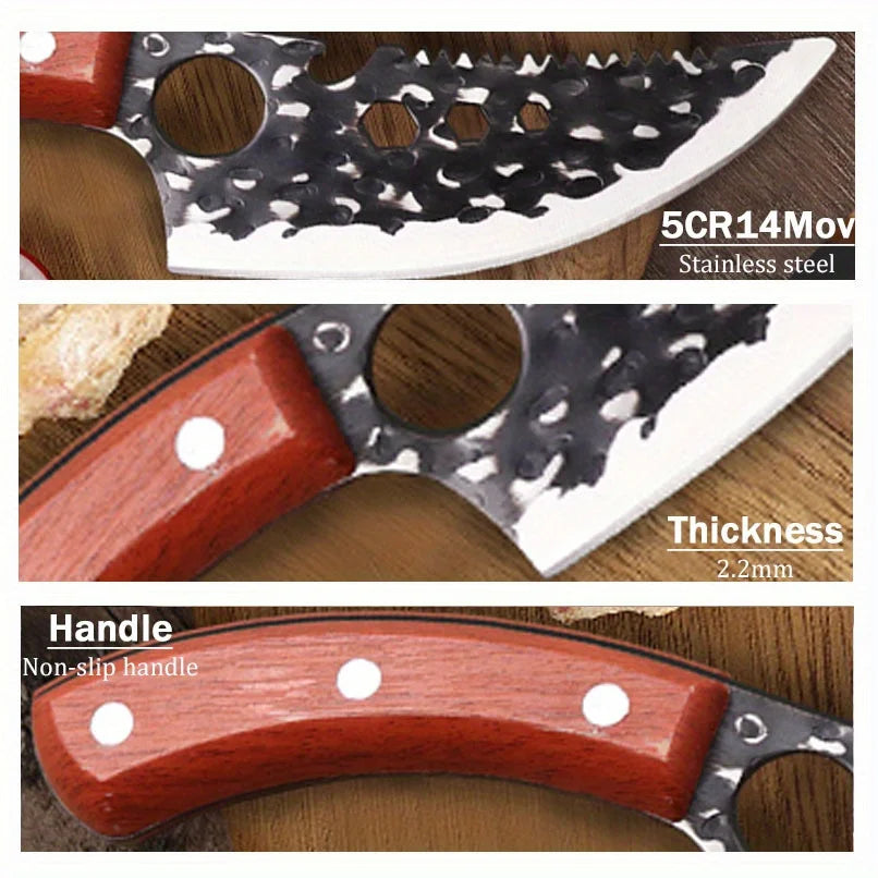 1 PC Stainless Steel Multipurpose Kitchen Chef Boning Knife With Sheath Professional Cutting Fish Barbecue Convenience Knife