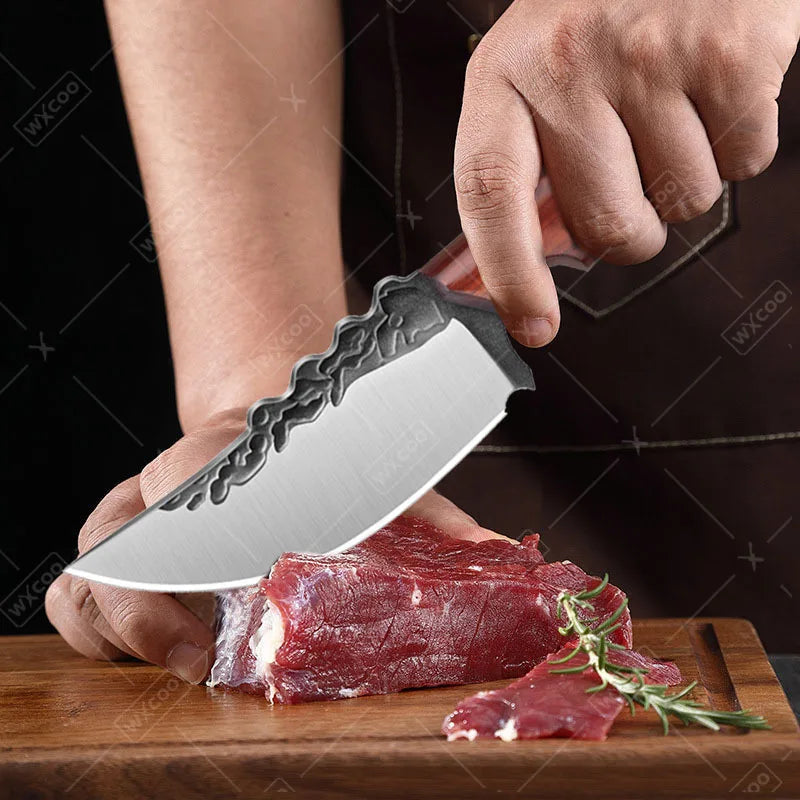 3 PCS Stainless Steel Boning Knife Set Professional High Quality Sharp Handmade Forged Kitchen Utility Cutting Knives