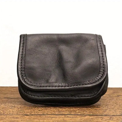 1pc Viking Sporran Retro Style Handcrafted Leather Genuine Cowhid Card Wallet Card Case Pouch Coin Purse Wallet