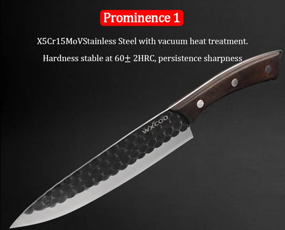 3 Pcs Stainless Steel Chef Knife Set Hand Forged Kitchen Cutters Boning Slicing Butcher Utility Paring Cleavers
