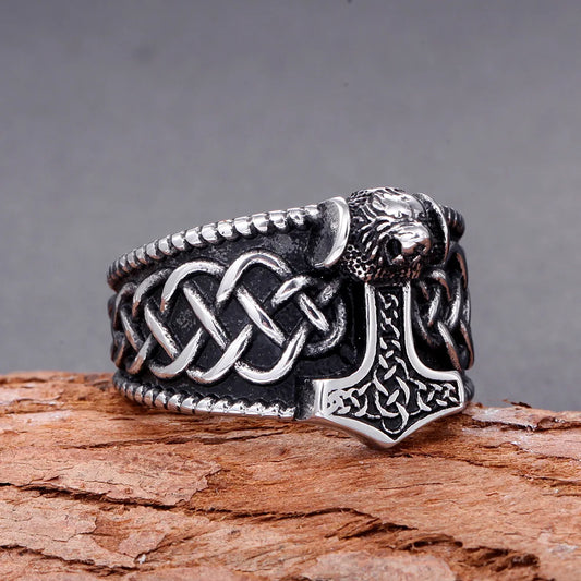 Viking Ring - Thors Hammer Symbol