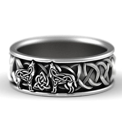Viking Nordic Mythology Giant Wolf Ring Defense Totem