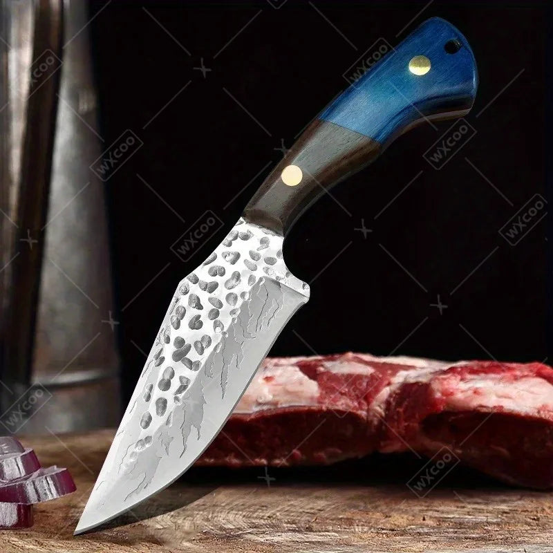 2PCS Stainless Steel Knife Handmade Forged Cleaver Boning Fish Barbecue Camping Outdoor Kitchen Knife