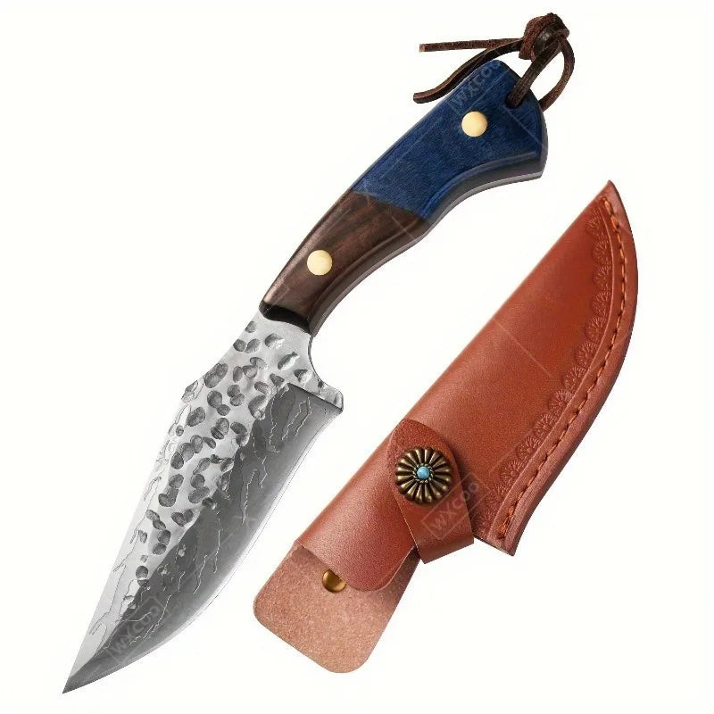 2PCS Stainless Steel Knife Handmade Forged Cleaver Boning Fish Barbecue Camping Outdoor Kitchen Knife