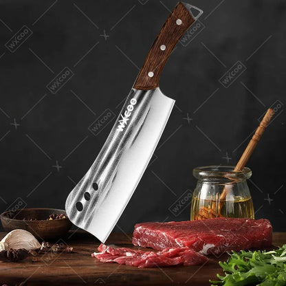 1 PC/3 PCS Stainless Steel Meat Cleaver Sharp Boning Knife Kitchen Utility Knife Handmade Forged Multipurpose Tool Wooden Handle