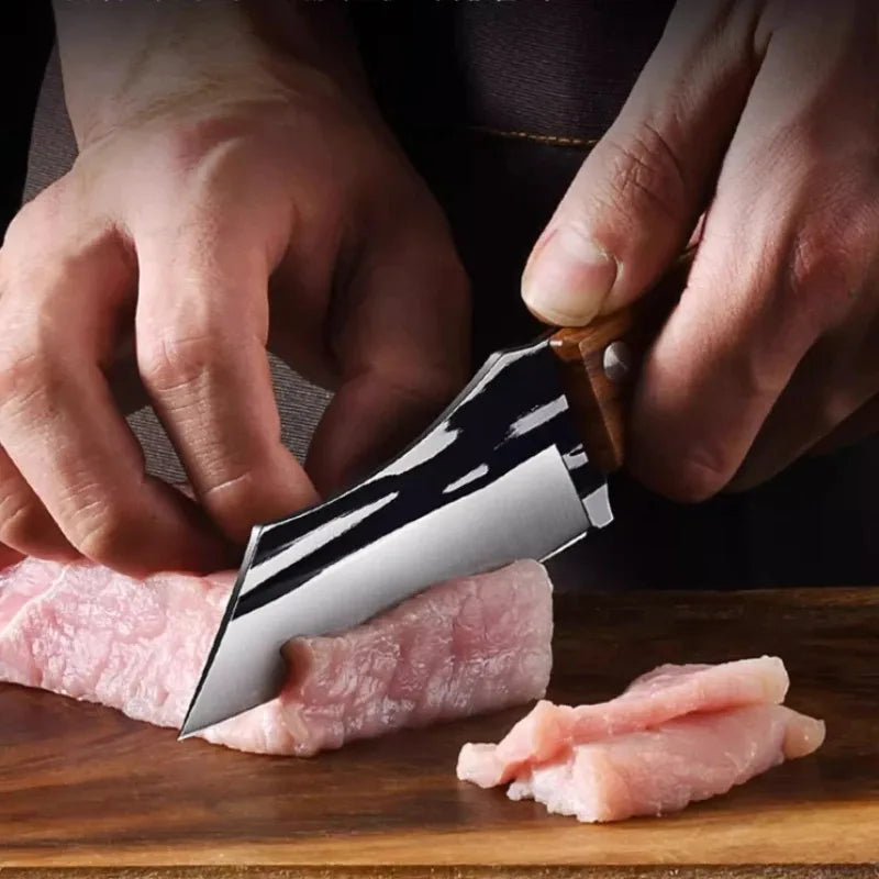 3Pcs Viking knife Chef Knife Japan Kitchen Meat Cleaver Butcher Boning Knife BBQ