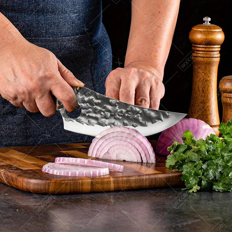 6Pcs Professional Kitchen Chef Knife Set Stainless Steel Utility Knife Boning Knife Butcher Knife Fish Knife Cutting Knife