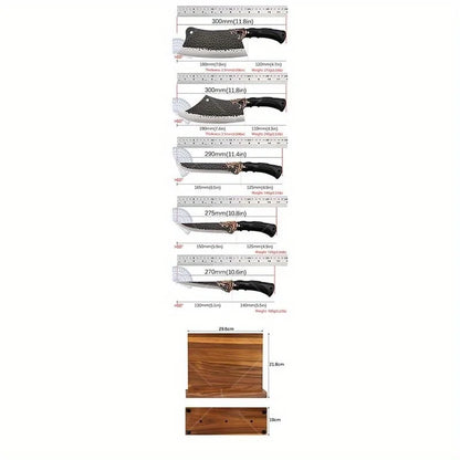 1PCS 6PCS 7PCS Professional Stainless Steel Chef Knife Set Handmade Forged Kitchen Knives Vegetable Cutting Utility Boning Fish