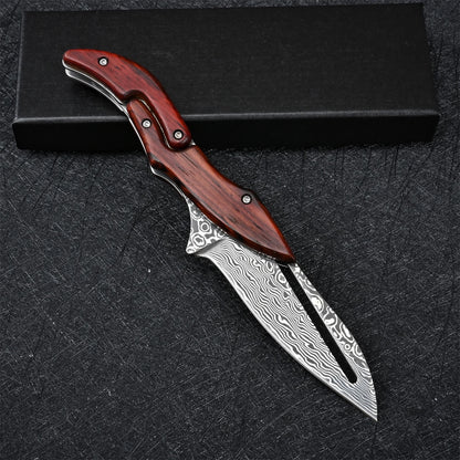 VG10 Damascus Knives Tactical Hunting Mechanical Folding Knife Fixed Blade Outdoor Camping Survival EDC Pocket Defense Tools