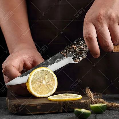 6Pcs Professional Kitchen Chef Knife Set Stainless Steel Utility Knife Boning Knife Butcher Knife Fish Knife Cutting Knife