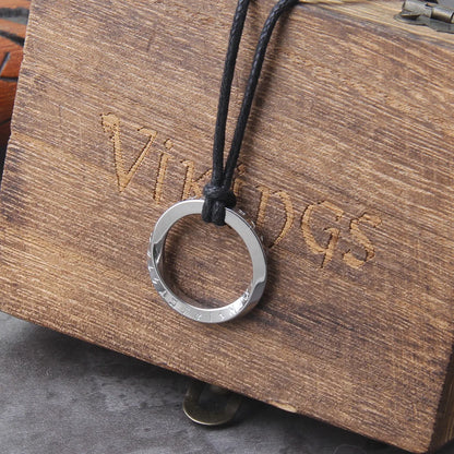 Viking rune Letter Stainless Steel Necklace Stainless Steel