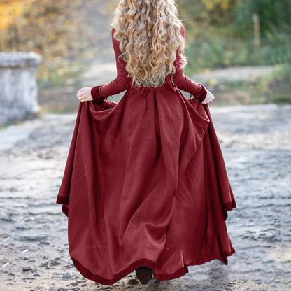 Medieval Robe Dress Long Sleeve Viking