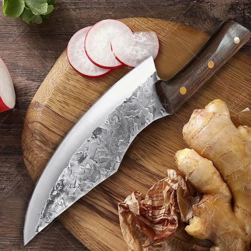 2PCS Professional Kitchen Chef Knife Set Forged Stainless Steel Boning Knife Multipurpose Butcher Knife Cooking Knife Cleaver