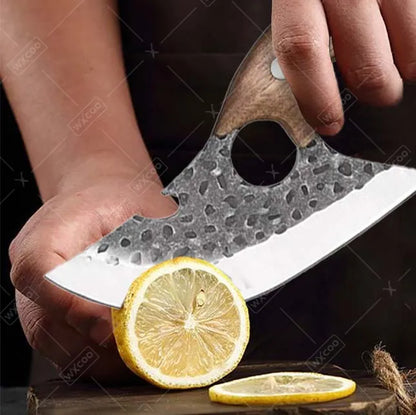 2 PCS Pocket Knife Hand Forged High Carbon Steel Kitchen Knives Multipurpose Cooking Knives Stainless Steel Butcher Boning