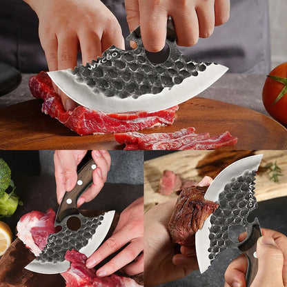 4PCS Stainless Steel Knife Set Handmade Professional High Quality Sharp Multipurpose Kitchenware Forged Mini Cheese Boning Pizza