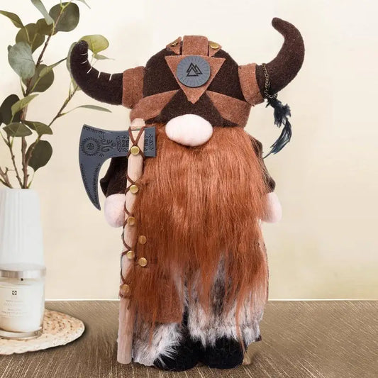 Nordic Viking Gnomes Durable And Reusable Resin Tabletop Statue Decor Plush Gnome Doll Decoration For Fireplace Christmas Tree