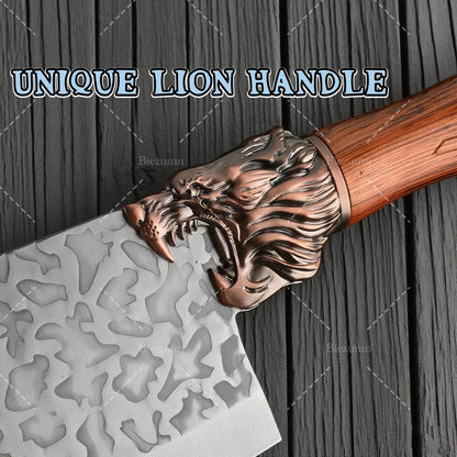 7pcs kitchen set knives, brown dragon head knives, high-quality chef knives, high hardness, high-quality steel, sharp and durabl