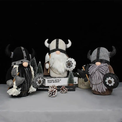 Nordic Viking Gnomes Durable And Reusable Resin Tabletop Statue Decor Plush Gnome Doll Decoration For Fireplace Christmas Tree