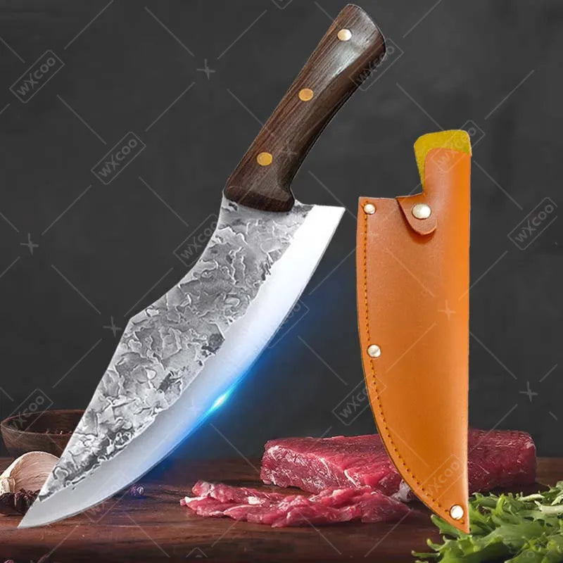 Professional Forged Boning Knife Chef Knife Stainless Steel Multipurpose Butcher Utility Chopper Cleaver Fish Beef Meat Knife