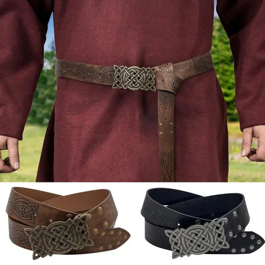 Medieval Faux Leather Viking Belt
