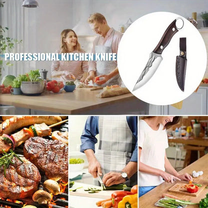 Kitchen Knife Meat Professional Stainless Steel Cleaver Boning Slicer Butcher Fruit Camping Multipurpose Sharp Knife