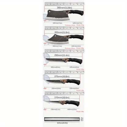 1/5/6PCS Handmade Chef Knife Set Stainless Steel Kitchen Knives Professional Multipurpose Beef Boning Sashimi Utility Cutting