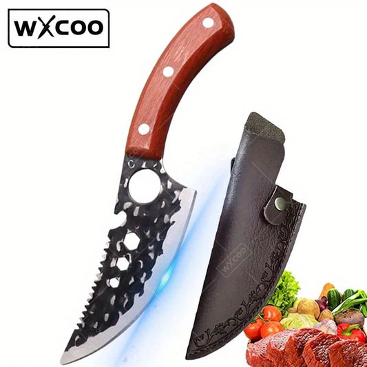 1 PC Stainless Steel Boning Knife Professional Kitchen Utility Knife Multipurpose Handmade Forged Cutting Knife With Sheath For