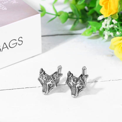 Stainless Steel Cufflinks Nordic Viking Odin Compass