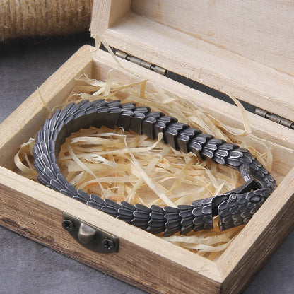 Stainless Steel Black Snake Chain Bracelet