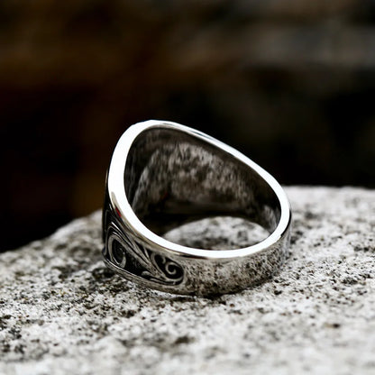 Stainless Steel Tree of Life Signet Ring