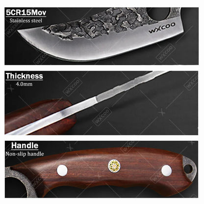 3 PCS Stainless Steel Boning Knife Set Professional High Quality Sharp Handmade Forged Kitchen Utility Cutting Knives