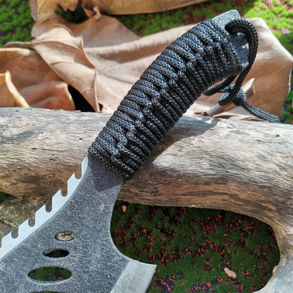 Stainless Steel Survival Hunter Tomahawk Ax: Lightweight Camping Axe with Paracord Handle & Nylon Sheath