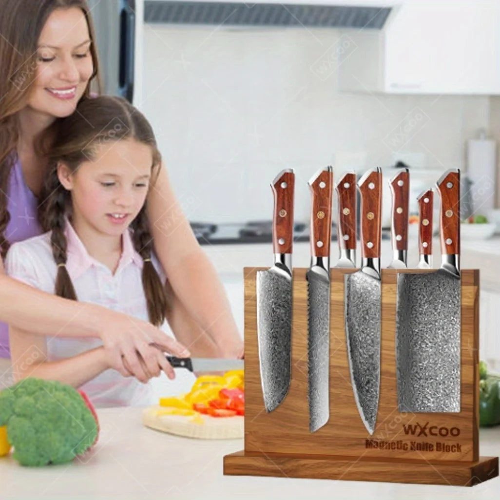 1PCS 6PCS 7PCS Professional Stainless Steel Chef Knife Set Handmade Forged Kitchen Knives Vegetable Cutting Utility Boning Fish
