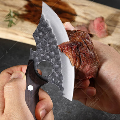 9PCS Professional Kitchen Chef Knife Set Stainless Steel Utility Knife Cutters Mini Knife Butcher Knife Boning Fish Pizza Cheese