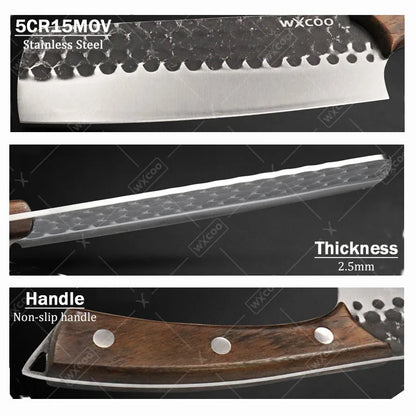3PCS/4PCS/5PCS/6PCS Professional Utility Knife High Quality Stainless Steel Chef Knife Set Handmade Boning Knife Sharp Meat