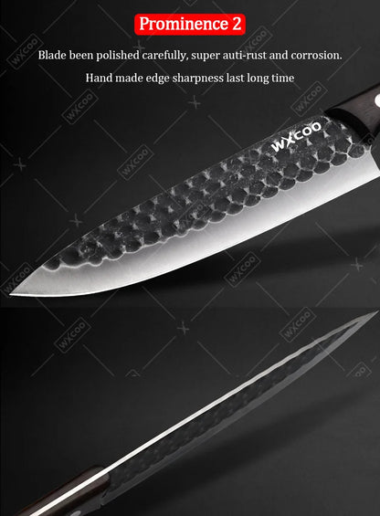 3PCS/4PCS/5PCS/6PCS Professional Utility Knife High Quality Stainless Steel Chef Knife Set Handmade Boning Knife Sharp Meat