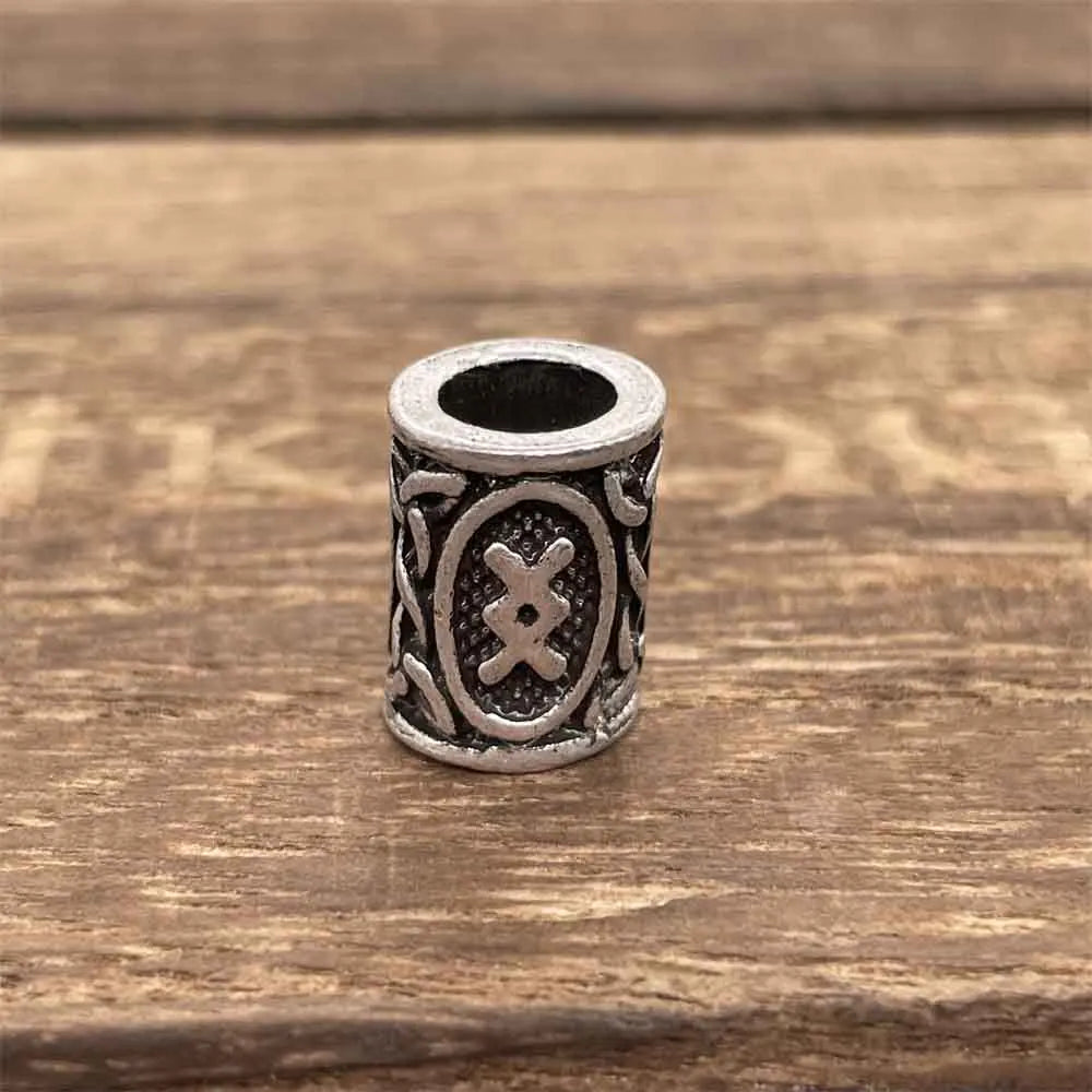 Tree Of Life Norse Runes Metal Bead Viking Jewelry