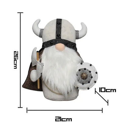 Nordic Viking Gnomes Durable And Reusable Resin Tabletop Statue Decor Plush Gnome Doll Decoration For Fireplace Christmas Tree