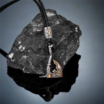 Norse Runes Vikings Ax Necklaces Stainless Steel Valknut