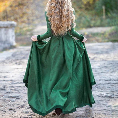 Medieval Robe Dress Long Sleeve Viking