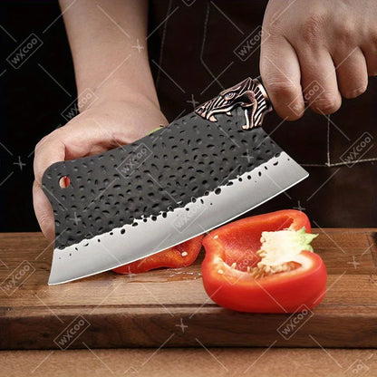 8PCS Professional Kitchen Chef Knife Set Forged Stainless Steel Utility Boning Vegetable Fish Cutting Butcher Scissor for Meat