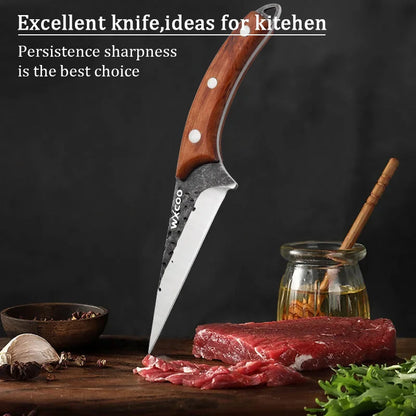1PC/3PCS Stainless Steel Multipurpose Chef Knife Kitchen Tools Boning Slicing Peeling Filleting Butcher Meat Cleaver Wood Handle