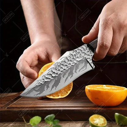 2PCS Stainless Steel Knife Handmade Forged Cleaver Boning Fish Barbecue Camping Outdoor Kitchen Knife