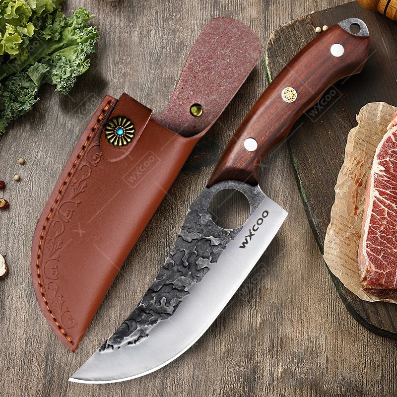 6PCS Stainless Steel Knife Set Professional High Quality Kitchenware Multipurpose Sharp Boning Meat Cleaver Cutting Knives with