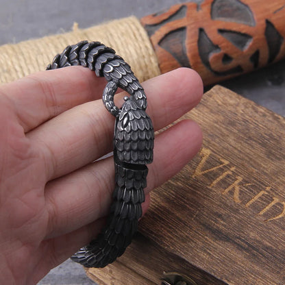 Stainless Steel Black Snake Chain Bracelet
