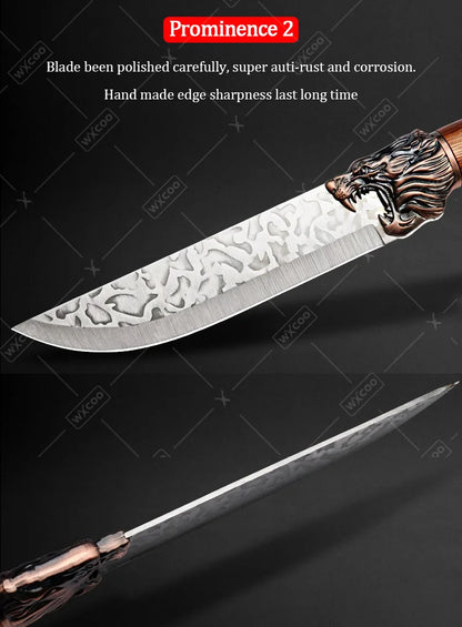 6PCS Professional Kitchen Chef Knife Set Stainless Steel Boning Knife Forged Butcher Knife Utility Knife Vegetable Chopper Meat
